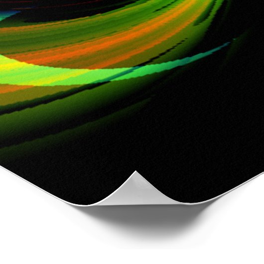 Fraktal mit gestrichenem Flow Poster (Ecke)