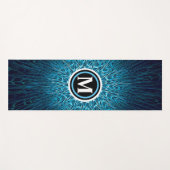 Fraktal mit Monogramm Yogamatte (Vorderseite (Horizontal))