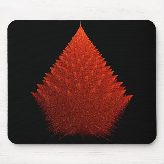 Fraktal mit Spiky Red "Tree" mit Spikes Mousepad (Vorne)