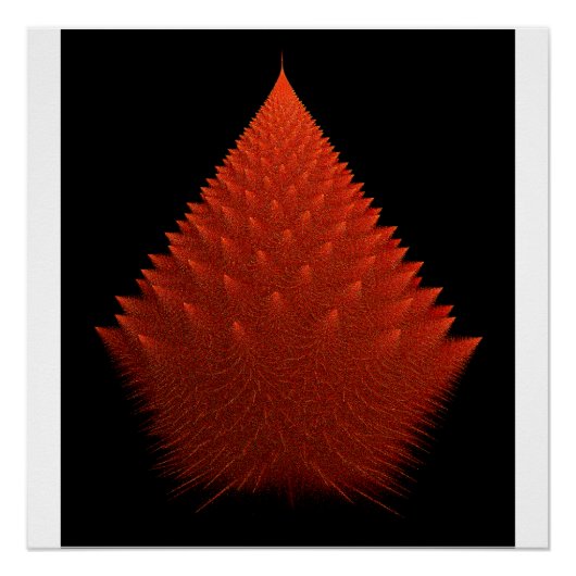 Fraktal mit Spiky Red "Tree" mit Spikes Poster (Vorderseite)