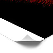 Fraktal mit Spiky Red "Tree" mit Spikes Poster (Ecke)