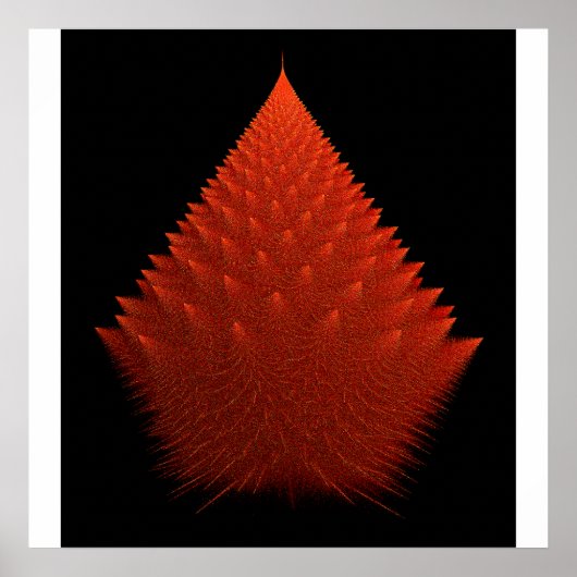 Fraktal mit Spiky Red "Tree" mit Spikes Poster (Vorne)