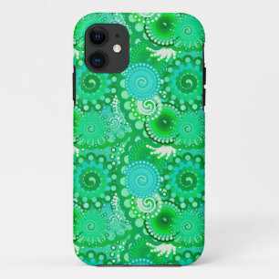 Fraktal mit wirbelnden Motiven, Jade, Türkis, Aqua Case-Mate iPhone Hülle
