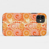 Fraktal mit wirlem Muster, Korallenorangefarben Case-Mate iPhone Hülle (Rückseite (Horizontal))