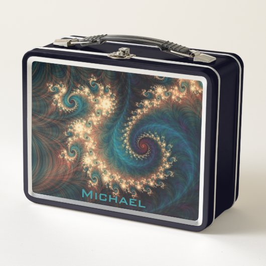 Fraktal Monogram Metal Lunch Box (Vorderseite)
