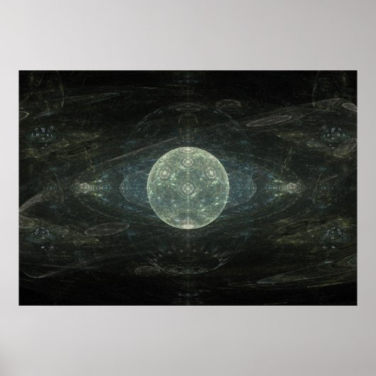 Fraktal "Moon Station" Art Poster (Vorne)