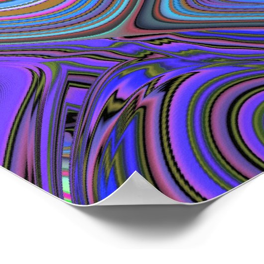 Fraktal Mosaik 2 Abstrakte Kunst Poster (Ecke)