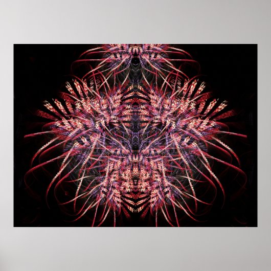 Fraktal Moth Print Poster (Vorne)