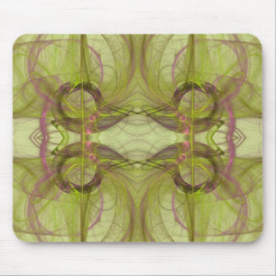 Fraktal Mousepad (grün und rosa)