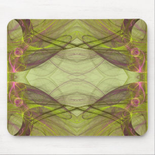Fraktal Mousepad (grün und rosa)