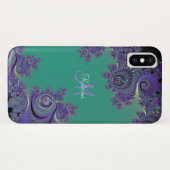 Fraktal-Musikclef-Monogramm iPhone X Fall Case-Mate iPhone Hülle (Rückseite (Horizontal))