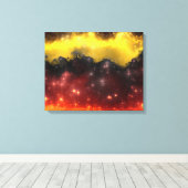 Fraktal-Nebel 2-1 Wrapped Canvas Leinwanddruck (Insitu (Holzboden))