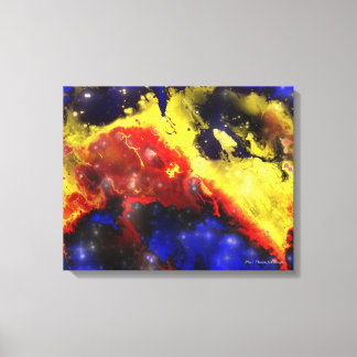 Fraktal Nebulae 1 überzogene Canvas Leinwanddruck