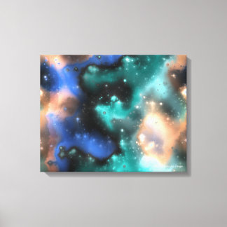 Fraktal Nebulae 2 überzogene Canvas Leinwanddruck