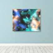 Fraktal Nebulae 2 überzogene Canvas Leinwanddruck (Insitu (Holzboden))
