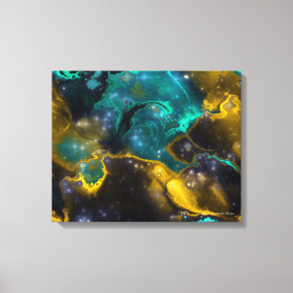 Fraktal Nebulae 4 Wrapped Canvas Leinwanddruck