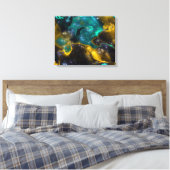 Fraktal Nebulae 4 Wrapped Canvas Leinwanddruck (Insitu (Schlafzimmer))
