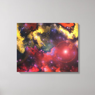 Fraktal Nebulae 5 überzogene Canvas Leinwanddruck