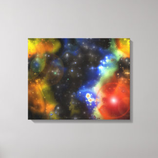 Fraktal Nebulae 6 überzogene Canvas Leinwanddruck