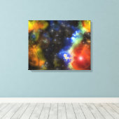 Fraktal Nebulae 6 überzogene Canvas Leinwanddruck (Insitu (Holzboden))