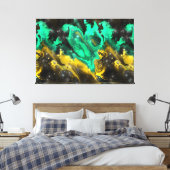 Fraktal Nebulae 8 Wrapped Canvas Leinwanddruck (Insitu (Schlafzimmer))