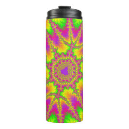 Fraktal Neon Rainbow Thermosbecher