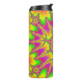 Fraktal Neon Rainbow Thermosbecher (Nach links gedreht)