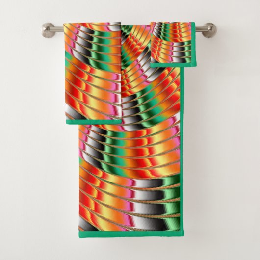 Fraktal "Northern Lights" Badhandtuch Set (Insitu)