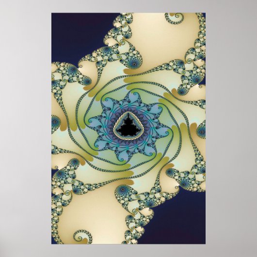 Fraktal Octopus Mandelbrot Garden Poster (Vorne)