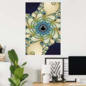 Fraktal Octopus Mandelbrot Garden Poster (Heimbüro)