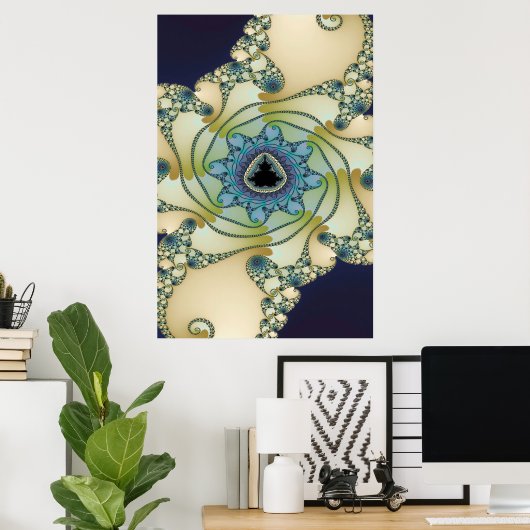 Fraktal Octopus Mandelbrot Garden Poster (Heimbüro)