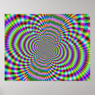 Fraktal optische Illusion 2 Poster