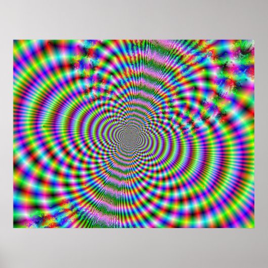 Fraktal optische Illusion 2 Poster (Vorne)