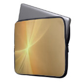 Fraktal-Orangengold Laptopschutzhülle (Vorderseite Links)
