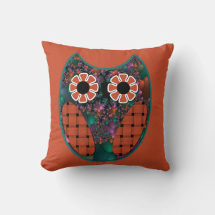 Fraktal Owl Kissen