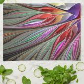 Fraktal-Paradiesvogel Geschirrtuch (Gefaltet)