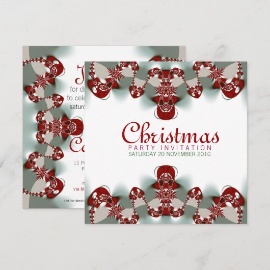 Fraktal Party Einladung (Vorne/Hinten)