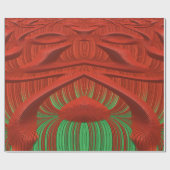 ~ Fraktal Pattern Red Green ~ Weihnachten ~ Geschenkpapier (Flach)
