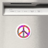 Fraktal Peace Sign Color Me Bright Magnet (In Situ (Geschirrspüler))