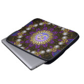 Fraktal Pearls Golden OM Notebook-Notebook-Rückenl Laptopschutzhülle (Vorne Knopf)