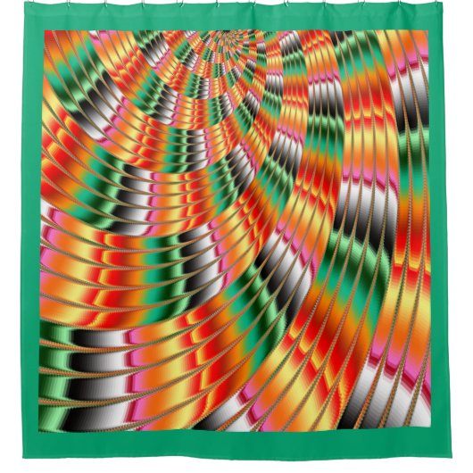 Fraktal Perlen Duschvorhang (Vorderseite)