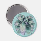 Fraktal Petals Magnet (Vorderseite/Rückseite)