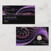 Fraktal PinkPurple Visitenkarte (Vorne/Hinten)