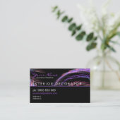 Fraktal PinkPurple Visitenkarte (Stehend Vorderseite)