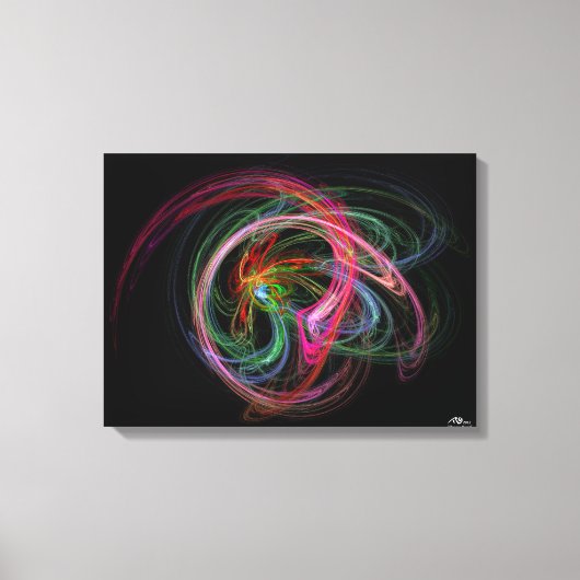 Fraktal Plasma Burst Leinwanddruck (Vorderseite)