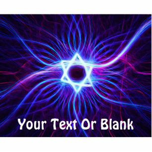 Fraktal Plasma Magen David Fotoskulptur Magnet