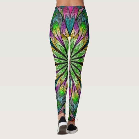 Fraktal-Pop-Fashion-Leggings Leggings (Rückseite)