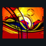 Fraktal Poster<br><div class="desc">Ist das ein Sonnenuntergang auf einem anderen Planeten in einer Fraktal-Landschaft mit einem Mandelbrot-Himmel? Ich wärme hier in Tasmanien sowieso meinen Winter auf.</div>