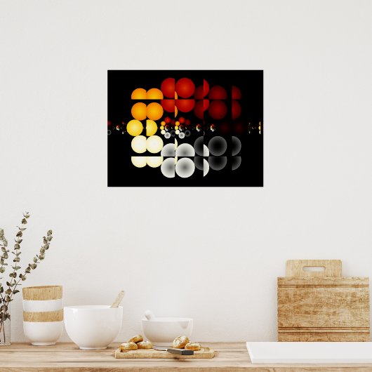 Fraktal-Poster für geometrische Illusion Poster (Küche)