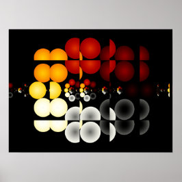 Fraktal-Poster für geometrische Illusion Poster